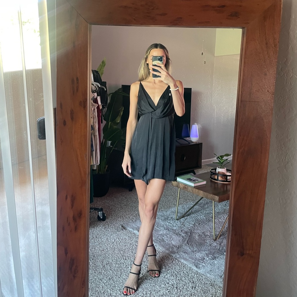 LUSH - blackish/dark grey silk dress
